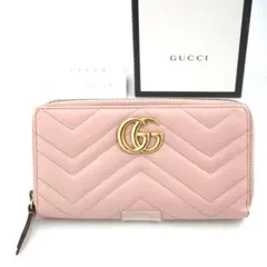 ✨美品✨　GUCCI 長財布　GGライン　GG柄　GGマーモント　ラウンド