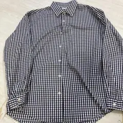 未使用　ギンガムチェックシャツ 長袖 Mサイズ 綿100% ユニセックス
