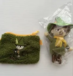 ムーミン ぬいぐるみマスコット3、もふもふポーシェット　スナフキン２種セット