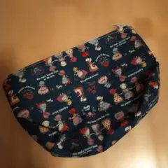 キャラクター柄 ネイビーポーチ