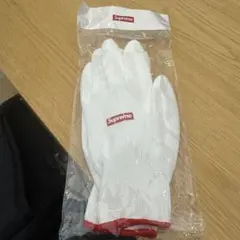 Supreme ホワイト手袋 赤いリブ付き ノベルティのサムネイル