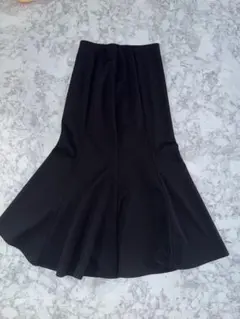 GU ブラック ロングスカート タイトスカート 222-344247