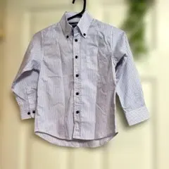 ヒロミチナカノ　パープル×ストライプ柄シャツ結婚式　サイズ120cm