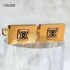 良品✨ セリーヌ カフスボタン トリオンフ ゴールド ブラック ストライプ 希少のサムネイル