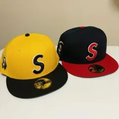 タグ付き未使用品　Supreme S Logo New Era 7 1/2 2個