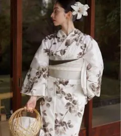 KAGUWA 浴衣・反物 ー アオイ　茶 KAGUWA 浴衣・反物 ー アオイ 茶 - メルカリ