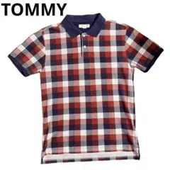 、TOMMY トミーヒルフィガー　ポロシャツ　チェック柄