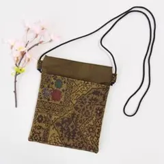 着物リメイク❁ スマホショルダー 更紗柄 ハンドメイド