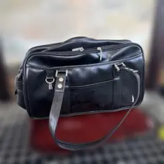 EASTBOY スクールバッグ 合皮 ロゴ刺繍 スクバ 通学 ブラック