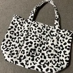 最終価格！中古 LOWRYSFARM ヒョウ柄トートバッグ