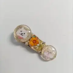 No.1927。猫さん(レジンヘアクリップ)