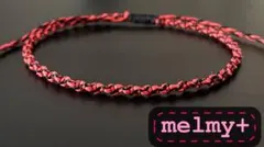 【赤×黒】ブレスレットアンクレットミサンガ“送料込み”