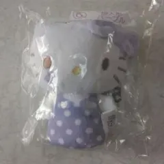 ✨最終価格✨50周年記念ハローキティ 指人形 紫水玉パープル サンリオ当たりくじ