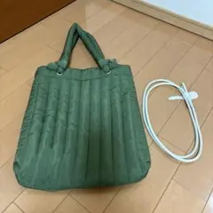 トートバッグ　カーキ　持ち手2種類