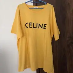 CELINE ルーズフィット　ロゴ Tシャツ イエローのサムネイル