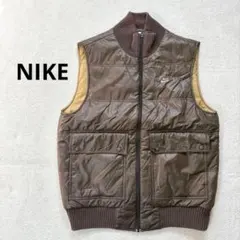 【ナイキ】M メンズ　ジップアップベスト　ブラウン