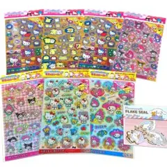 サンリオ シール 8点セット キラッとシール フレークシール キティ マイメロ等