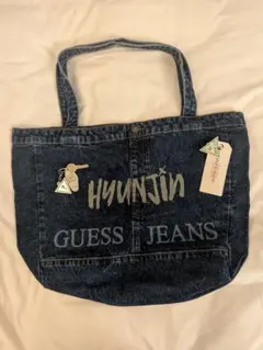 韓国限定 Stray Kids ヒョンジン GUESS デニムトートバッグ 刻印