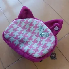 極美品シンクビー猫ポーチ千鳥柄のサムネイル