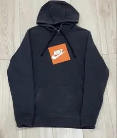 NIKE パーカー ブラック オレンジロゴ Mサイズ