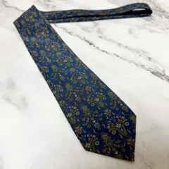 Christian Dior ディオール ネクタイ 総柄 ネイビー 幾何学模様