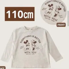 ミッキー・ミニー プリント 長袖カットソー