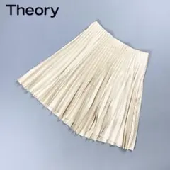 美品 Theory プリーツスカート 光沢感 シャンパンゴールド *HD505のサムネイル