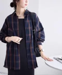 オンブレチェックシャツ シャツ