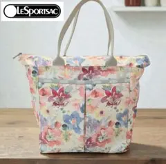 ✨美品✨ レスポートサック 水彩 花柄 トートバッグ ショルダーバック