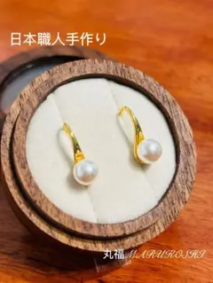 【フォロワー限定セール❣️】日本職人手作り極照国産6㍉ホワイト真珠シルバーピアス