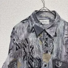 r*n様 SAPPHIRES 幾何学模様 長袖シャツ グレー系のサムネイル