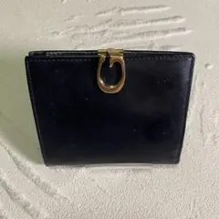 GUCCI グッチ 二つ折り財布 Gクリップ ブラック レザーコンパクト