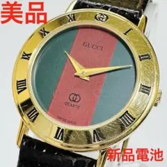 【美品　電池交換済】GUCCI オールドグッチ 腕時計 スクエア シェリーライン 美品 電池交換済】GUCCI オールドグッチ 腕時計 スクエア シェリー