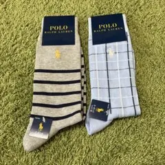 ラルフローレン　ソックス　2足　オーガニック　新品　メンズ　25-27 cm