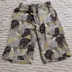 150ブランシェスBRANSHESカーキ系葉柄ハーフパンツ 半ズボン男の子キッズ