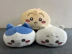 美品★ちいかわ 3点 タグ付 もちっとねそべりBIGぬいぐるみ ハチワレ うさぎ