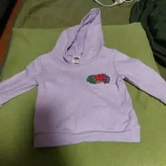 FRUIT OF THE LOOM 薄紫 フード付きトレーナー 80