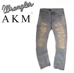 新品同様 wrangler × AKM S1061 デストロイ デニムパンツのサムネイル