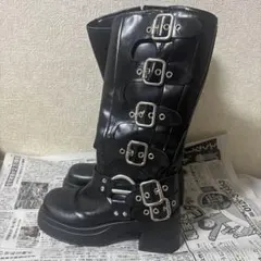 BLACKUP スエードベルト付きロングブーツ | Mercari