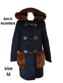BACK NUMBER ファーコート　ネイビー　合成皮革