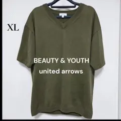BEAUTY&YOUTH ユナイテッドアローズ Vネック 綿 オリーブ カーキのサムネイル