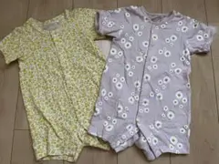 2枚セット　半袖　カバーオール　ロンパース　70〜80サイズ