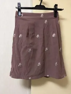 TIC LEGON 花柄刺繍 ひざ丈スカート Mのサムネイル