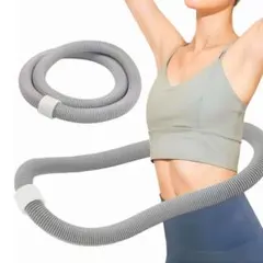 【新品未使用】フラフープ ダイエット グレー ウエスト 引き締め 腹筋 筋トレ