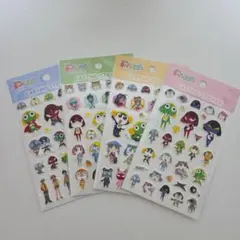 韓国限定 ケロロ軍曹 マシュマロシール ぷっくりシール 4種セット