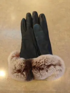 カプリガンティのファー付き冬用レザーグローブ 右手