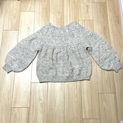 【未使用品】クルーネック・ケーブルニット