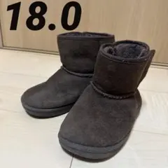 【早い者勝ち】キッズムートンブーツ 18.0 ブラウン ダークブラウン