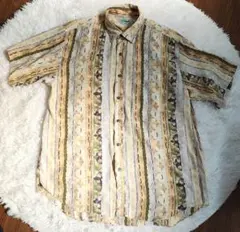 ​【美品】クロコダイル 総柄 半袖シャツ M 薄手 さらさら 昭和レトロ 古着のサムネイル