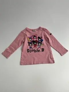 ミキハウス　Double.B 90㎝　ピンク 長袖Tシャツ